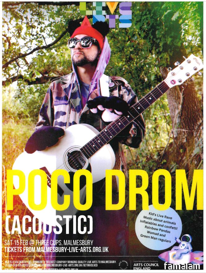 Malmesbury Live Arts - Poco Drom ( Acoustic) - Kids Live Rave